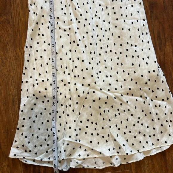 Red and White Cheetah Print Maxi Dress With Black Polka Dots Cocktail Party RIXO - Picture 8 of 8